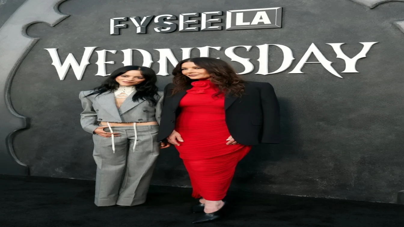 Jenna Ortega and Catherine Zeta-Jones Wednesday Hot Pics