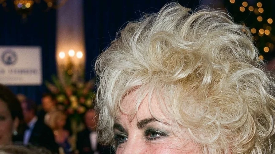 Elizabeth Taylor during Project Angel Food Award Presented to Liz Taylor at Angel Food Backlot in Los Angeles, California, United States