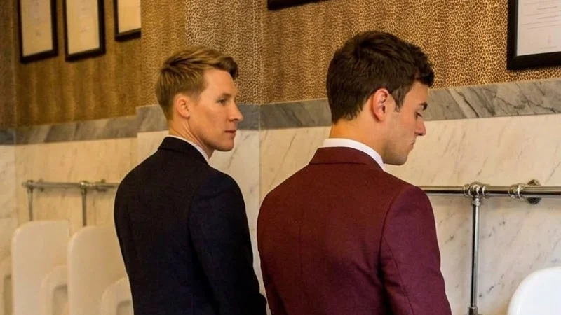 Dustin Lance Black and Tom Daley