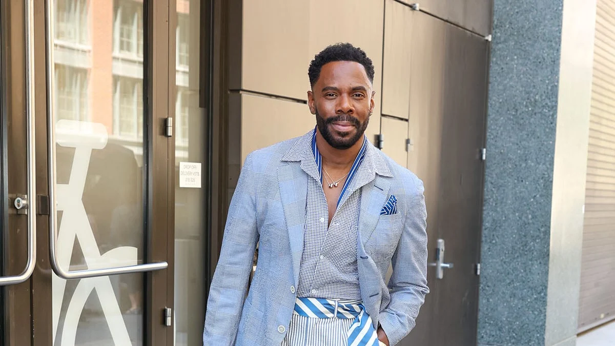 Colman Domingo poarta tinuta dunhill la ABC Studios în New York. Actorul promoveaza noul film Disclosure Day