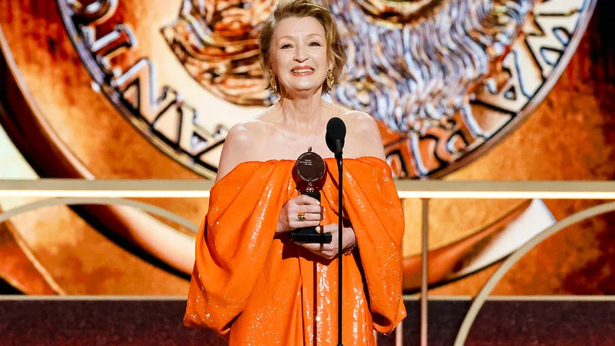 Lesley Manville collects Best Actress award for