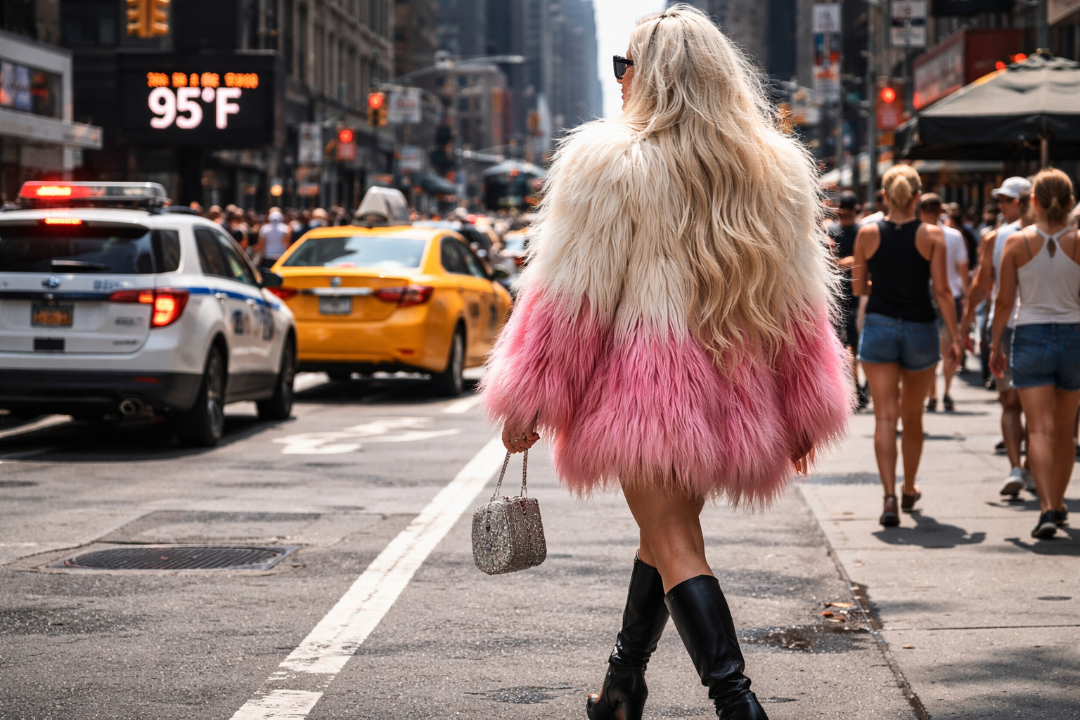 Kesha provoacă valuri în New York cu blană pe caniculă. Ce câștigă din imaginea de rebelă pop