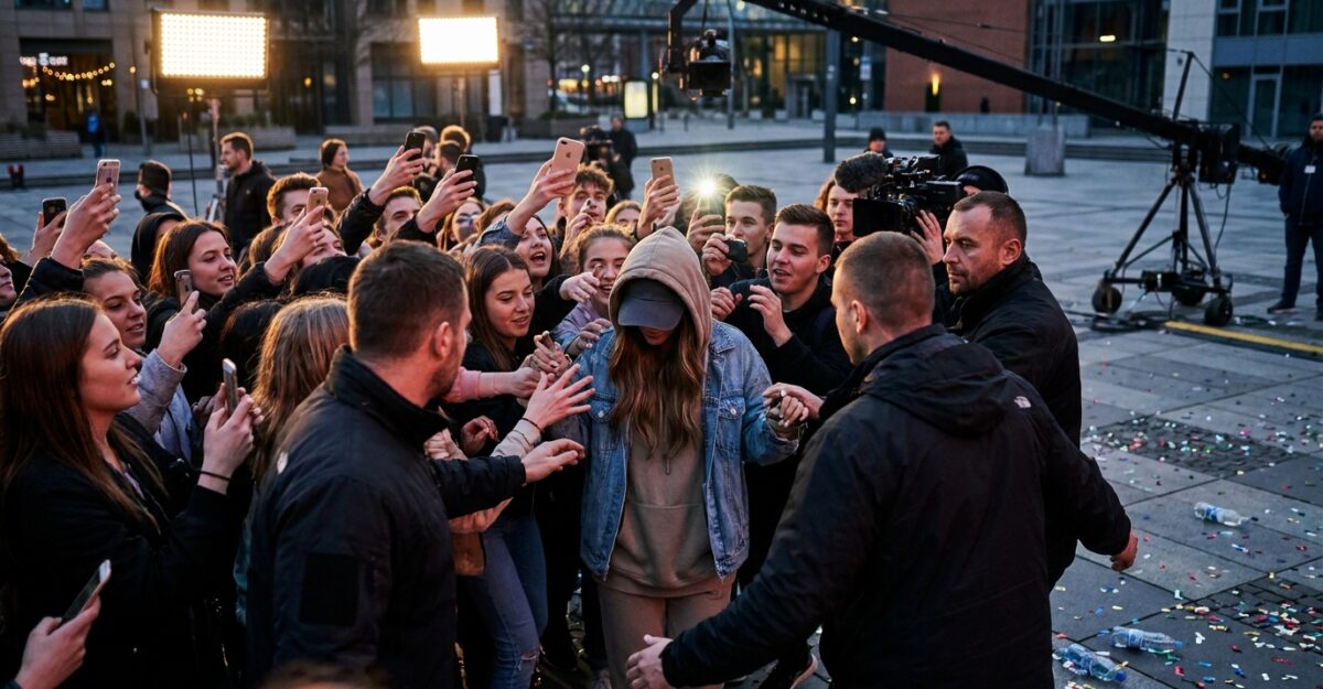 Nicole Cherry s-a simțit „Justin Bieber al României”. Valul de fani a luat-o pe sus la primul clip