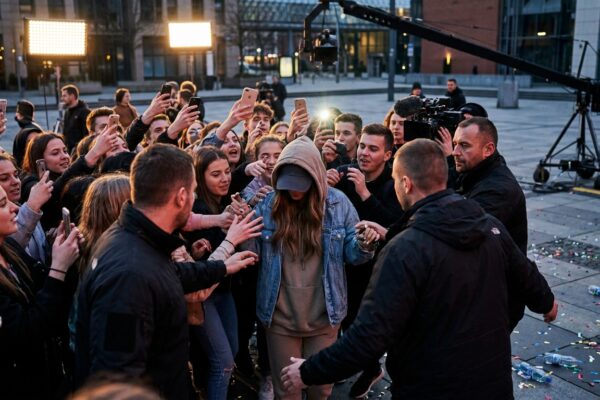 Nicole Cherry s-a simțit „Justin Bieber al României”. Valul de fani a luat-o pe sus la primul clip