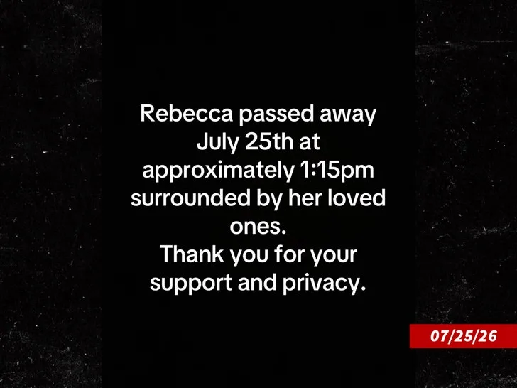 Rebecca Luna a murit la 49 de ani, după ce și-a devansat sinuciderea asistată medical