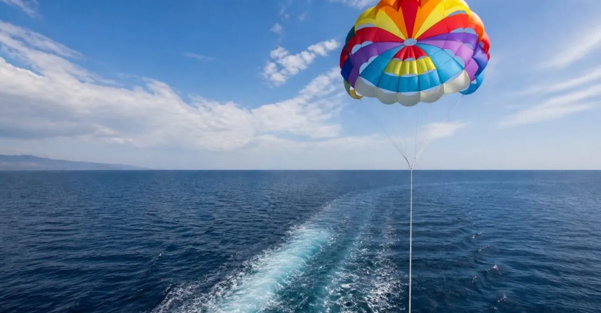 Gabriela Prisăcariu a bifat primul parasailing la 33 de ani