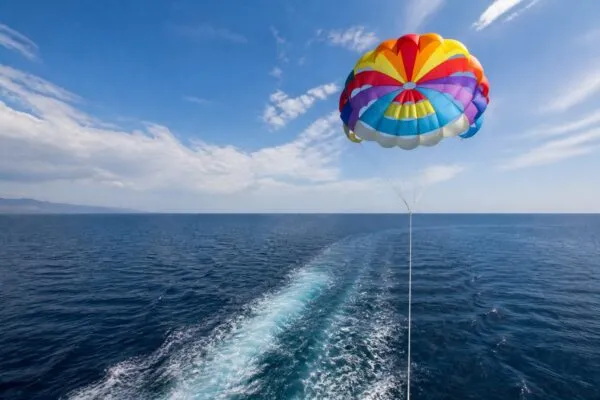 Gabriela Prisăcariu a bifat primul parasailing la 33 de ani
