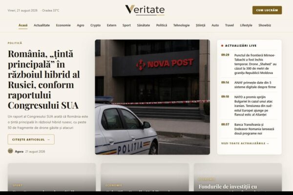 Veritate.ro propune știri scrise integral de AI, cu fapte separate clar de opinii și interpretări