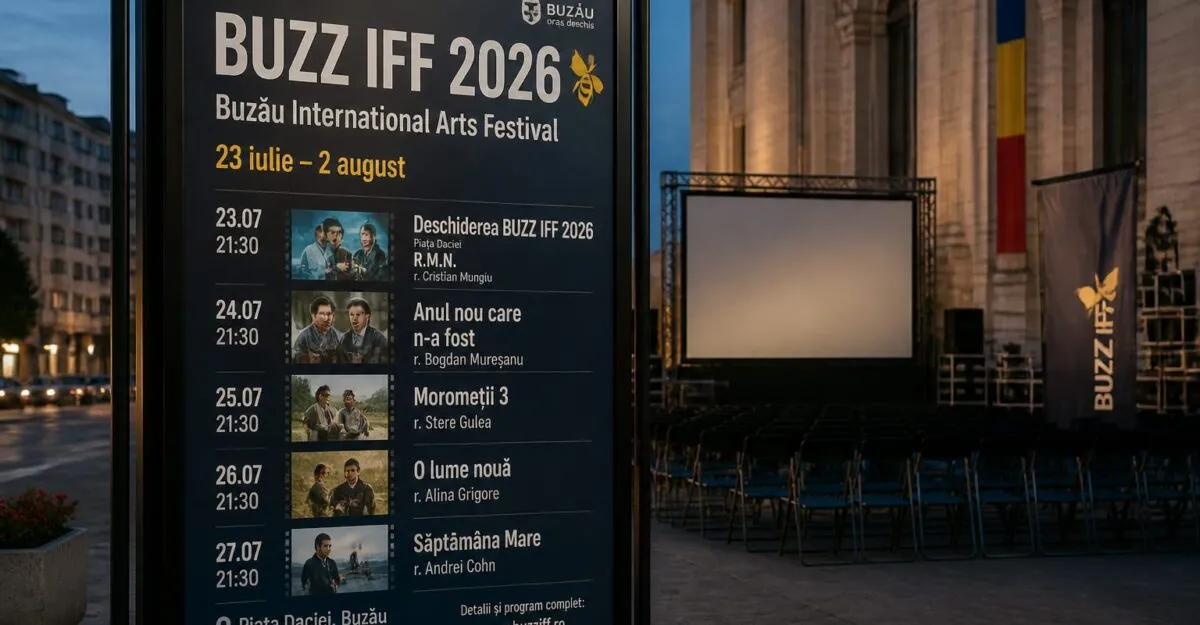 Opt zile de filme din peste 20 de țări, gratis la Buzău, au schimbat jocul pentru publicul care nu prinde astfel de titluri