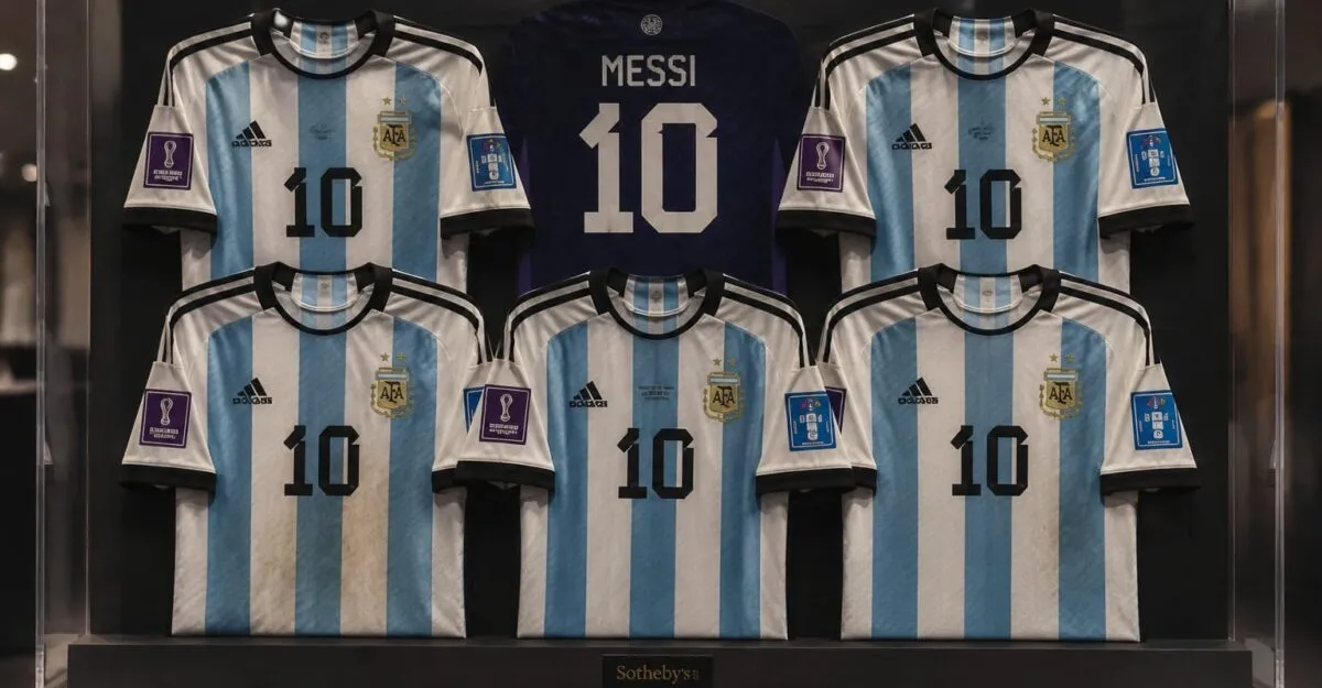 Tricourile lui Messi de la Mondial au spart banca. Lotul cu șase piese a luat 7,8 milioane